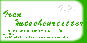 iren hutschenreitter business card