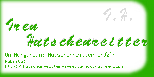 iren hutschenreitter business card